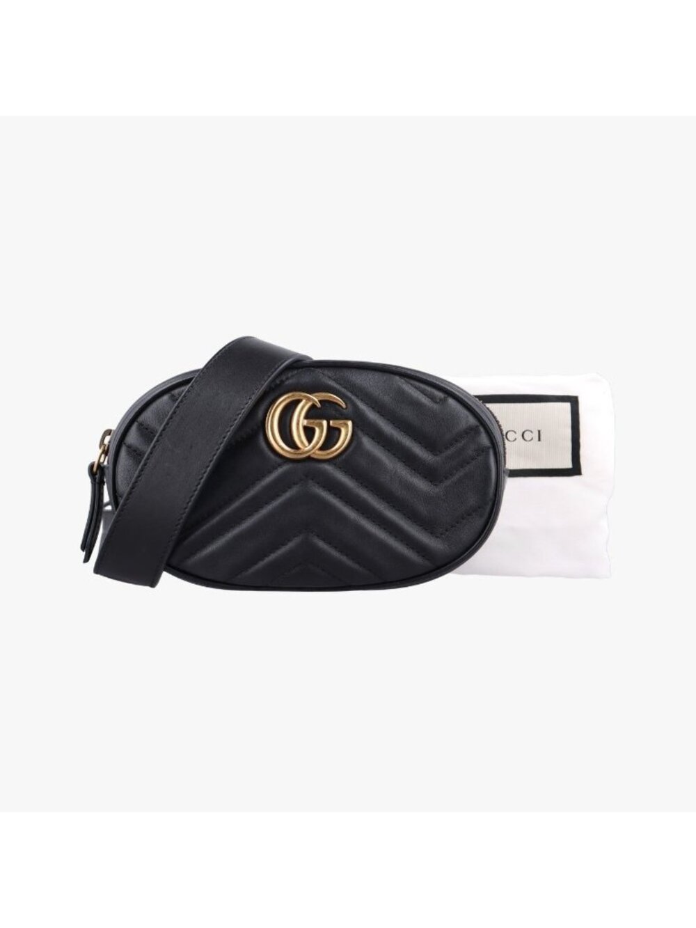 Gucci GG Marmont Black Leather Handbag